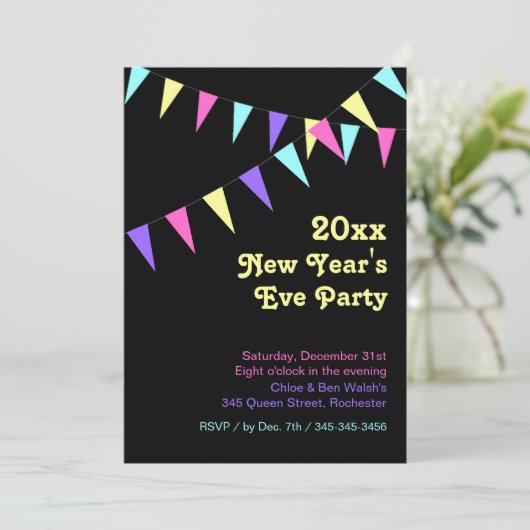 2018 Einladung zum neuen Jahr der bunten Jagd (Stehend Vorderseite)