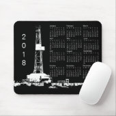 2018 Erdölbohrungs-Anlage-Standort-Kalender Mousepad (Mit Mouse)