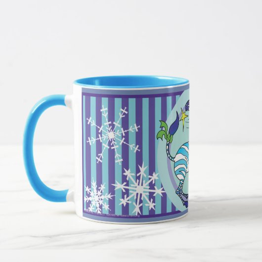 2018 Feiertagzebra-WeihnachtsTassenblau Tasse (Links)