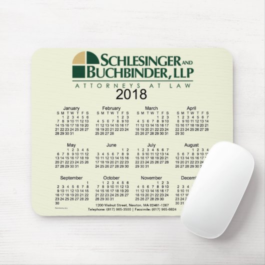 2018 fertigen Sie Geschäfts-Kalender durch Janz Mousepad (Mit Mouse)