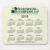 2018 fertigen Sie Geschäfts-Kalender durch Janz Mousepad (Vorne)