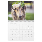 2018 festliches seidenes Windhounds Kalender (Jan 2027)