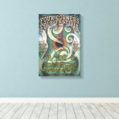 2018 Four Corners Folk Festival Event Poster Leinwanddruck (Insitu (Holzboden))