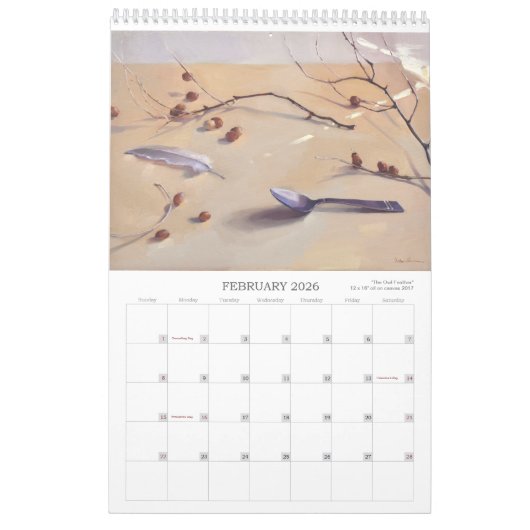 2018: Gemälde von Sarah Sedwick Kalender (Feb 2026)