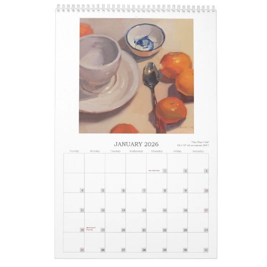 2018: Gemälde von Sarah Sedwick Kalender (Jan 2026)