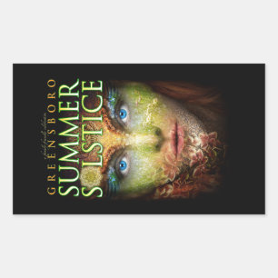 2018 Greensboro Summer Solstice Festival Rechteckiger Aufkleber