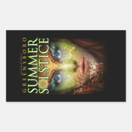 2018 Greensboro Summer Solstice Festival Rechteckiger Aufkleber
