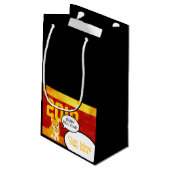 2018 Hunde Jahr Welpengrüße in vietnamesischem Ges Kleine Geschenktüte (Rückseite Schrägansicht)