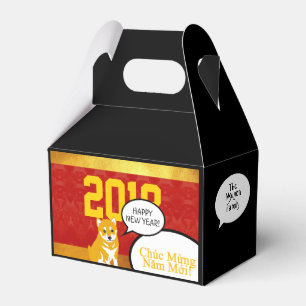 2018 Hunde Jahr Welpengrüße in vietnamesischer F B Geschenkschachtel