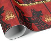 2018 Hundechinesisches Jahr-Tierkreis-Packpapier Geschenkpapier (Rolleneckpunkt)