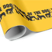 2018 Jahr der kleinen Silhouetten W Papier Geschenkpapier (Rolleneckpunkt)