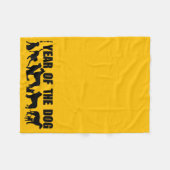 2018 Jahr des Hundes Wählen Sie Ihre Farbe Deckbla Fleecedecke (Vorderseite (Horizontal))