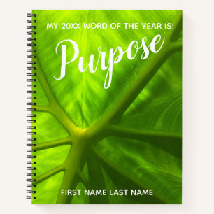 2018 Jahreswort Purpose Elefantenohr Foto Notizblock