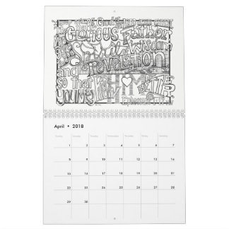 2018 KALENDER Farbton-Schriften