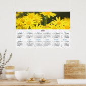 2018 Kalender Goldene Wildblumen Fotografie Poster (Küche)