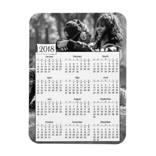 2018 Kalender Personalisiert Romantisches Foto Mag Magnet (Vertikal)