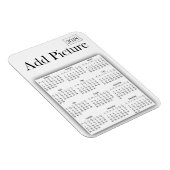 2018 Kalender Personalisiertes Weißes Foto Magnet (Rechte Seite)
