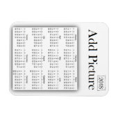 2018 Kalender Personalisiertes Weißes Foto Magnet (Horizontal)