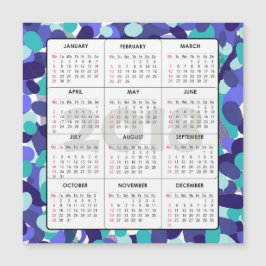 2018 Kalender-quadratische magnetische blaue Magnetkarte