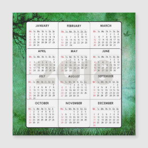2018 Kalender-quadratisches magnetisches Magnetkarte