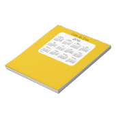 2018 Kalender Save the Date Gold Notepad Notizblock (Rotiert)