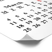 2018 Kalender - Weiße Dioden Fotografie Poster (Ecke)