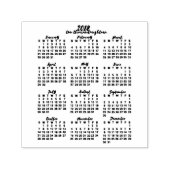 2018 Kalenderjahr auf einen Blick Kalligraphie Permastempel (Design)