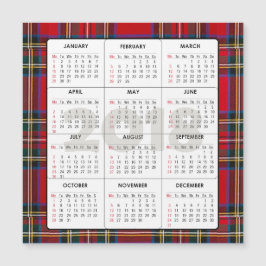 2018 Kalenderquadratischer magnetischer Tartan Magnetkarte