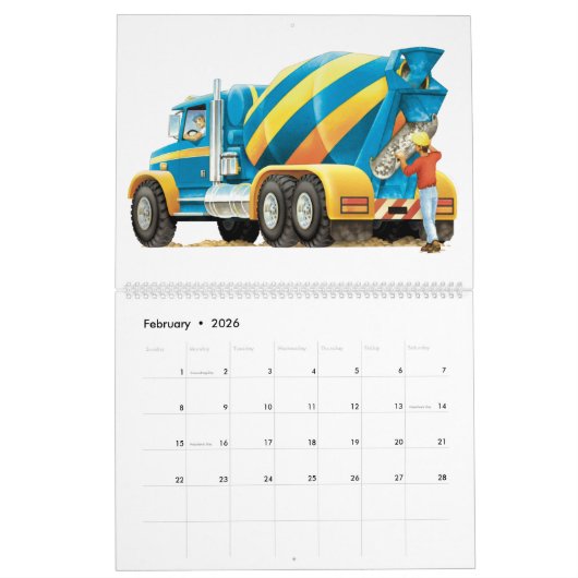 2018 Kinderbau-LKW-Kalender Kalender (Feb 2026)