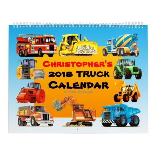 2018 Kinderbau-LKW-Kalender Kalender (Titelbild)