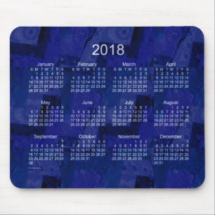 2018 Königsblau-Patchwork-Kalender durch Janz Mousepad