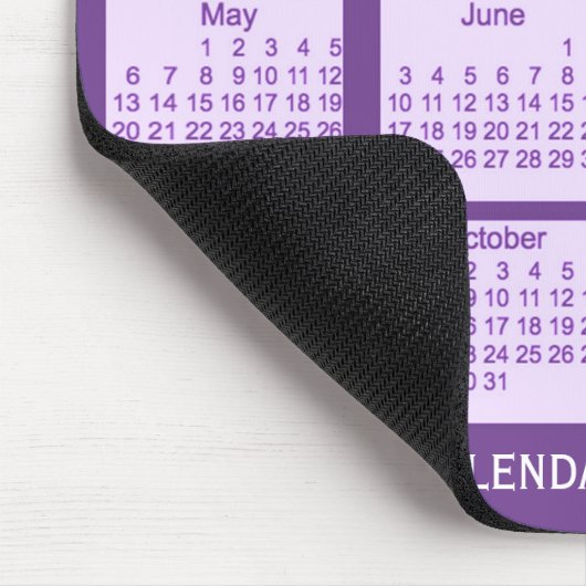 2018 lila eingepackter Kalender durch Janz Mousepad (Ecke)