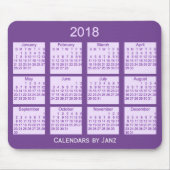 2018 lila eingepackter Kalender durch Janz Mousepad (Vorne)