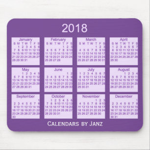 2018 lila eingepackter Kalender durch Janz Mousepad