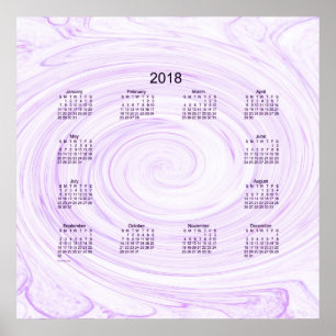 2018 Lila Spiral Wall Calendar von Janz Poster