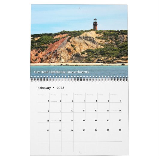 2018 Massachusetts Lighthouse Kalender (Feb 2026)