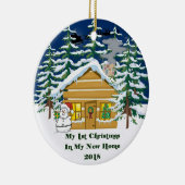 2018 mein neues Zuhause-Weihnachten Keramikornament (Rechts)