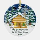 2018 mein neues Zuhause-Weihnachten Keramikornament (Vorne)