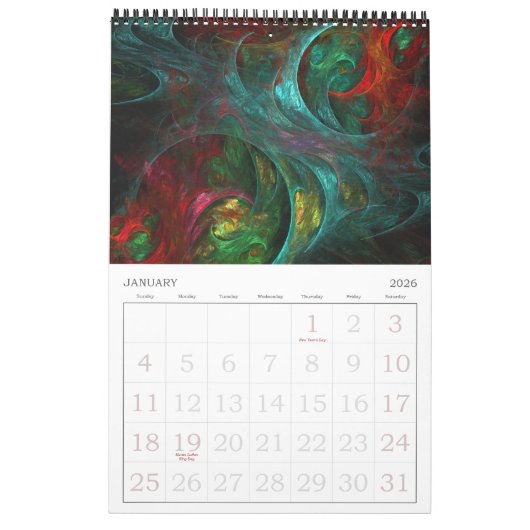 2018 Moderne Abstrakte Kunst Kalender (Jan 2026)