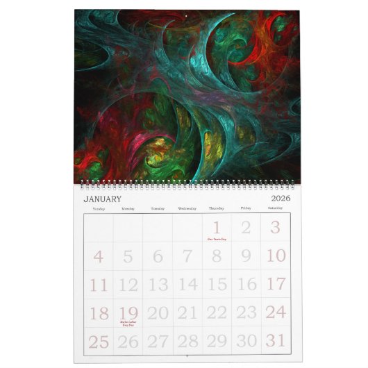 2018 Moderne Abstrakte Kunst Kalender (Jan 2026)