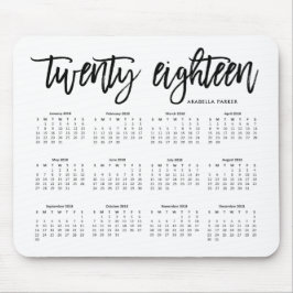 2018 moderne Typografie des Kalender-| Mousepad