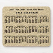 2018 Monatskalender Kaffeebohnen nach Maß Mousepad (Vorne)