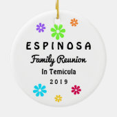 2018 Peace Liebe Family Tree Wiedersehen Weihnacht Keramikornament (Hinten)