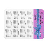 2018 Personalisierter Lila Mini-Kühlschrank Magnet (Horizontal)