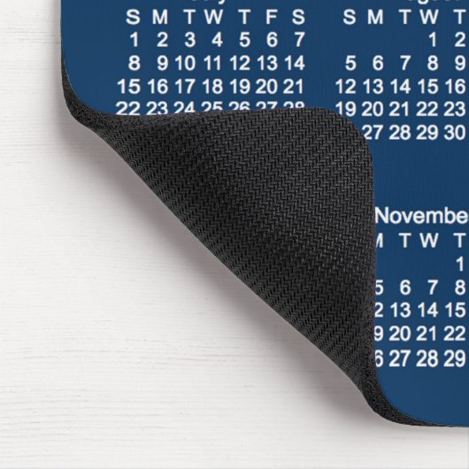 2018 Polizei-Kasten-blauer Großdruck-Kalender Mousepad (Ecke)