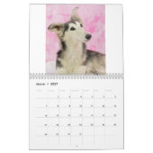2018 seidenes Windhounds (Hauptschüsse) Kalender (Mär 2027)