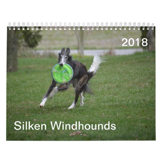 2018 seidenes Windhounds (in der Aktion) Kalender (Titelbild)