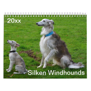 2018 seidenes Windhounds (mehrfache Hunde) Kalender