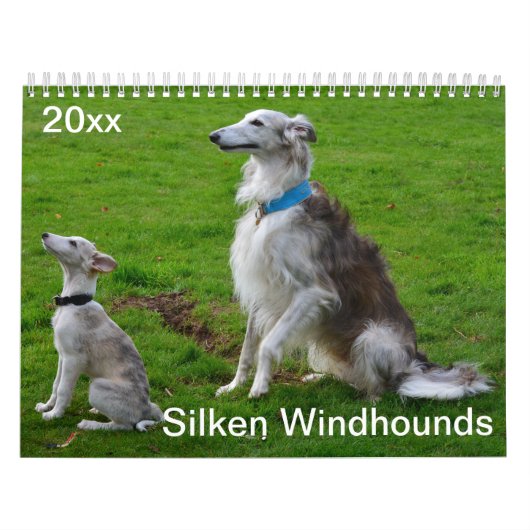 2018 seidenes Windhounds (mehrfache Hunde) Kalender (Titelbild)