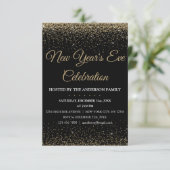 2018 Sylvester Party Sparkle Glitzer Einladung (Stehend Vorderseite)